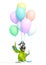 Parrot pirate got some balloons