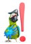 Parrot pirate have a exclamation mark