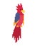 Parrot pixel art. pixelated Talking bird for pirate 8 bit. vector illustration