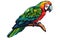 Parrot Sticker On Isolated Tansparent Background, Png, Logo. Generative AI