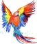 Parrot. Watercolor Parrot illustration. Tropical bird watercolor.