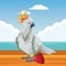 Parrot wild cockatoo icon cartoon