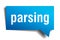 Parsing blue 3d speech bubble