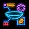 parsing lens research neon glow icon illustration