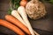 Parsley, carrot and celery - healthy root vegetables