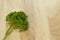 Parsley herbs leaves on wooden