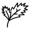 Parsley plant icon, outline style