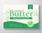 Parsley Salted Butter Dairy Label Template. Abstract Vector Packaging Design Layout. Modern Typography Banner with Hand