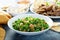 Parsley tabbouleh with tomato and cous cous