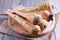 Parsnips on a wooden cutting board