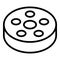 Part aluminium wheel icon outline vector. Car tire