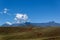 Part of Amphitheatre with clouds in Drakensberg mountain