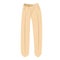 Part of basic wardrobe. Nude beige straight classic trousers. Clothing store, fashion. Flat style design, isolated vector. Fall