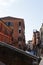 Part of the bridge in Venice in autumn during the coronavirus without people