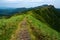 Part of the Caoling Historic Trail tracing a mountain ridge on the east coast of Taiwan