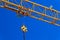 Part construction crane with blue sky background