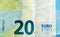 Part of the European Union`s banknote