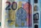 Part of the European Union`s banknote