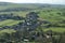 Part of Eyam surrounded by Derbyshire countryside