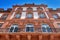 Part of facade of baroque palace called `Schloss Biebrich`, a ducal residence in Wiesbaden in Germany