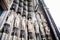 Part of facade Cologne Cathedral. Close up