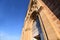 Part of facade of famous landmark roman catholic Speyer Cathedral, a major monument of Romanesque art in the German Empire