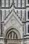 Part of facade of Giotto bell tower in Florence, Italy