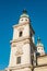 Part of the facade of the Salzburg Cathedral, one of the most notable and picturesque sights of the city. The facade of