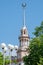 Part of the facade, spire with a star, Soviet architecture of Minsk