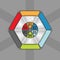 Part of hexagon for your data, vector infographics