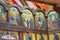 Part of the iconostasis with icons in the Orthodox Church