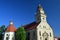 Part of Liberty Square with greatest landmark, Formerly gothic Church Of Saint Michael in Skalica, Slovakia