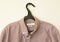 Part men`s shirt on the hanger, Collection of fashionable.