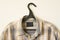 Part men`s shirt on the hanger, Collection of fashionable.