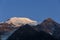 The part of Mont-Blanc massif in the evening sunset light, Chamonix-Mont-Blanc, France