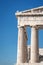 Part of the Parthenon colonnade against the blue sky