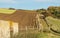 Part ploughed field on South Downs, Sussex, England