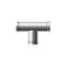 Part of plumbing steel pipe in T-shape, realistic vector illustration .
