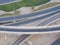 Part of a road junction from a height. Dubai.