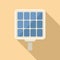 Part solar panel icon flat vector. Fixture electrical