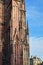 Part of tower of famous Strasbourg Cathedral in France in romanesque and gothic architecture style
