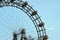 Part of Vienna giant wheel illuminated in winter christmas