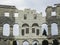 Part of the wall. Amphitheater 1st century AD in Pula.