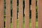Part of a wooden fence with defocused background