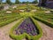 The Parterre at Charlecote House, Warwickshire, England.