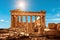 Parthenon on Acropolis of Athens, Greece. It is a top landmark of Athens. Nice scenery of Ancient Greek ruins in Athens center