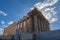 The Parthenon in the Acropolis seen from the bottom up