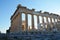 Parthenon in athens acropolis side view