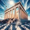 parthenon athens greece greek ancient places - ai generated