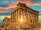 Parthenon athens greece sunset colors